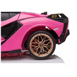 Ηλεκτροκίνητο Παιδικό Αυτοκίνητο Licensed Lamborghini Sian 12V σε Ροζ Χρώμα 6388